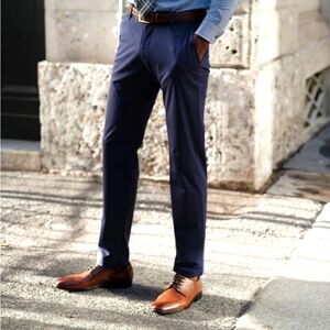 Rhone Men's‎ Commuter Classic Performance Chino Golf Pants Blue Size 35x33 EUC